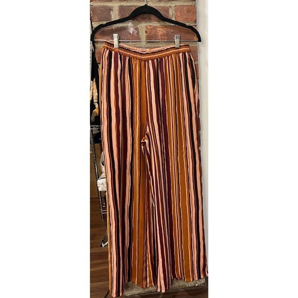 Womens ModCloth Boho Striped wideleg pants M - Picture 7 of 7